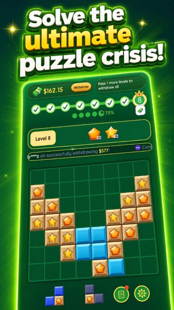 Gem collection level with glowing rewards